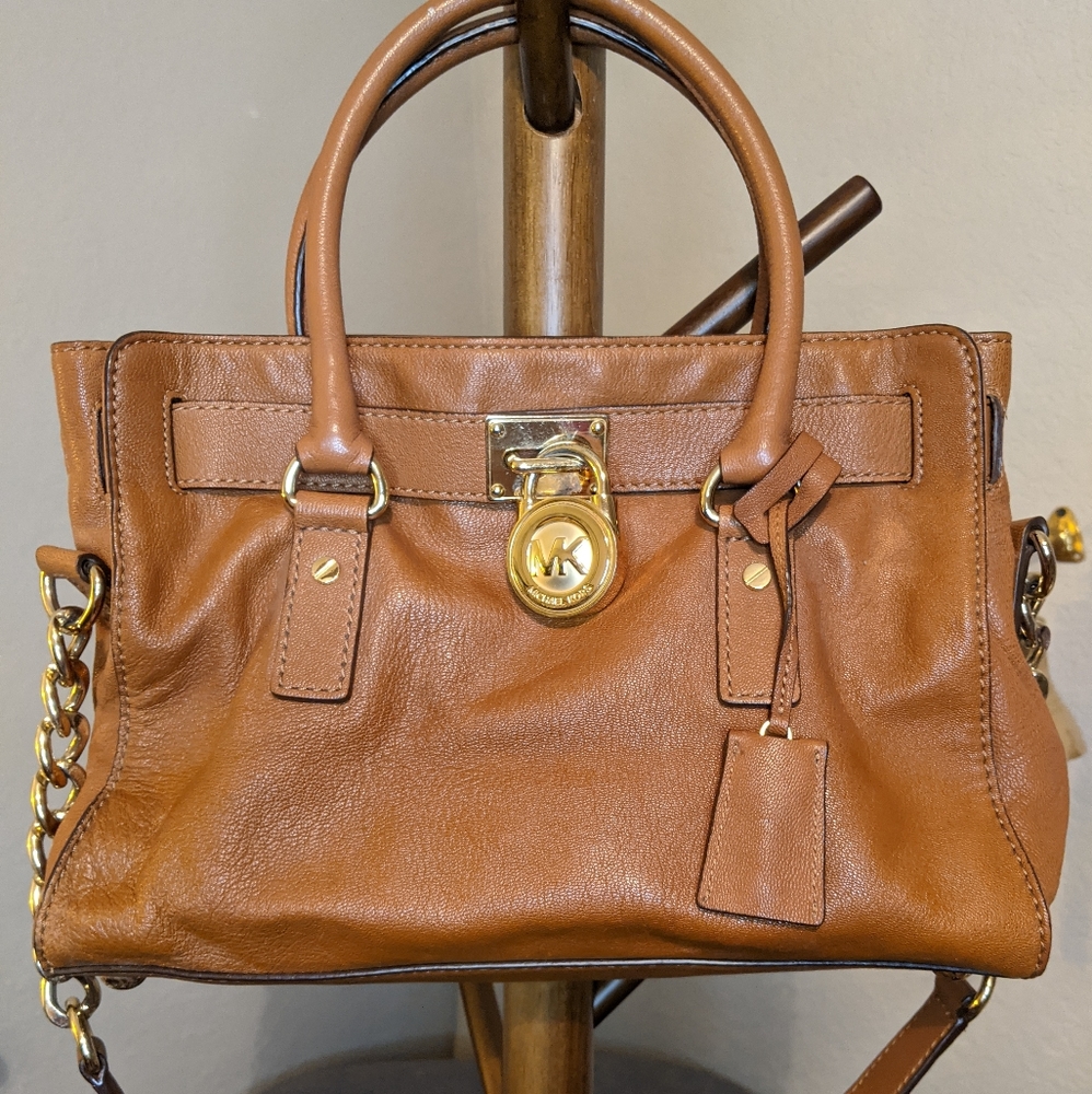 Michael Kors Hamilton Saffiano Brown Satchel